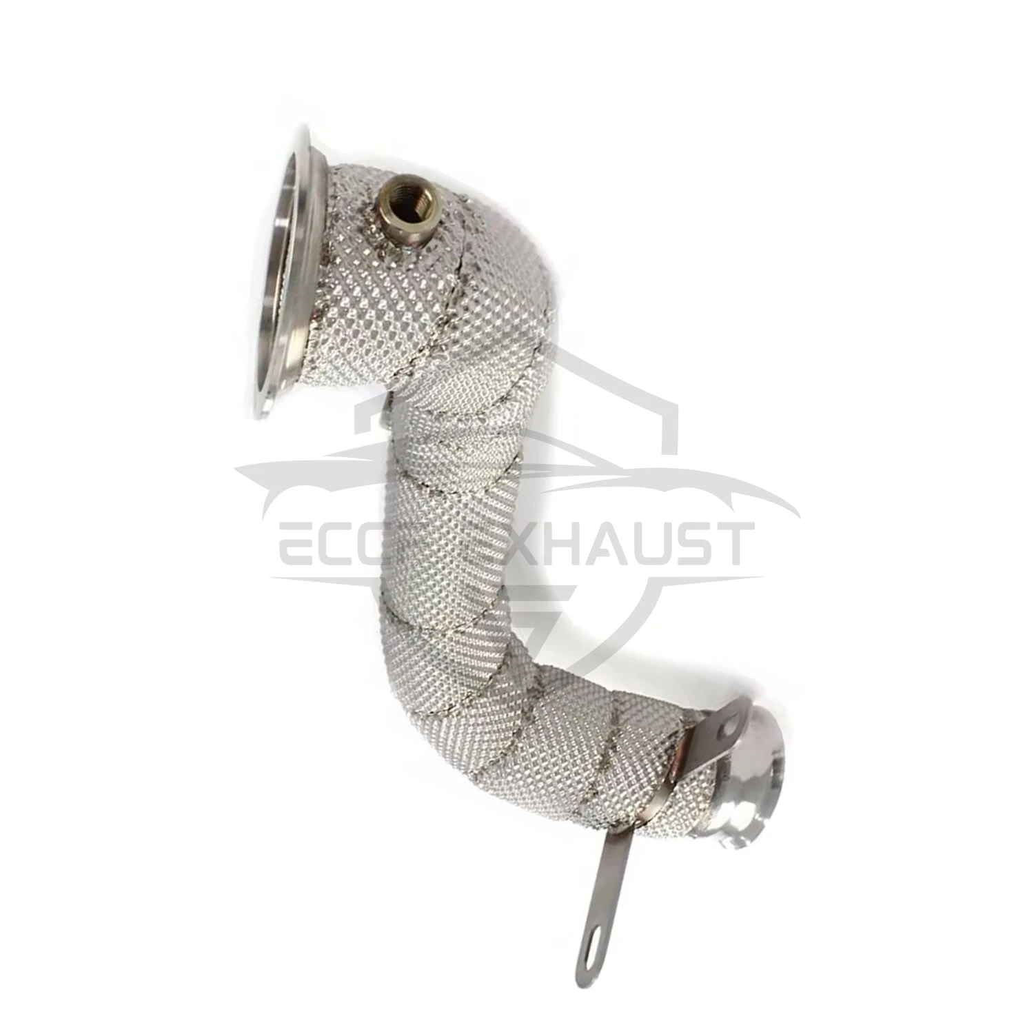 

Sporty High Flow Stainless Steel Downpipe with Heat Shield for Mercedes AMG C200 W205 Enhanced Flow Performance