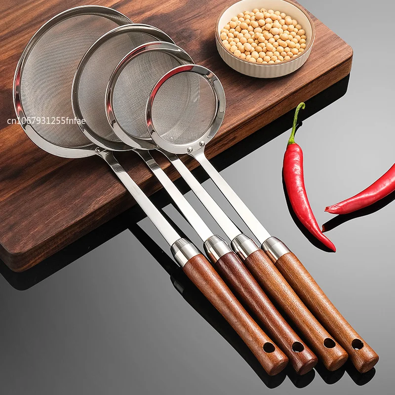 

304 Stainless Steel Japanese Hot Pot Filter Mesh Percolator Soup Skimmer Spoon Fried Food Net Strainer Oil Skim Grease Foam