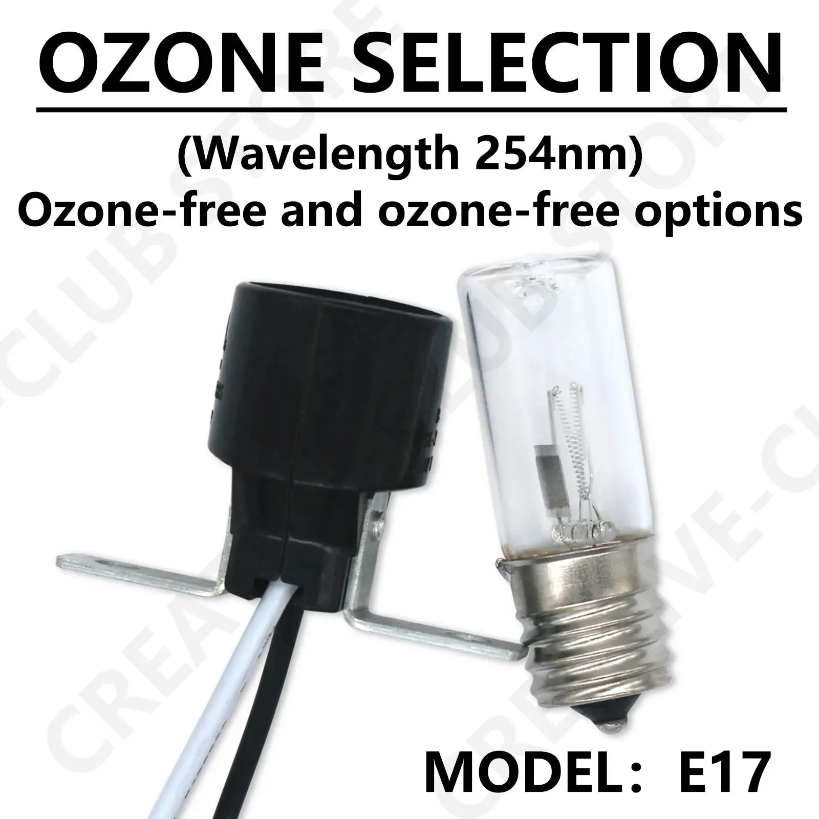Luci ultraviolette da 3 W Lampada UV DC 12 V Lampada steril Luce germicida 185-254 nm Sterilizzazione per frigorifero Asciugatrice Microonde