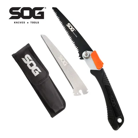 자세히 둘러보기 SOG 접이식 톱 다기능 핸드 툴 미니 접이식 홈 가든 야외 캠핑 사냥 작은 생존 멀티 도구 나무 톱