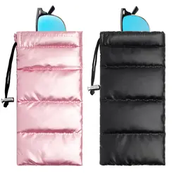 Puffer Microfiber Glasses Case Pouch Waterproof &Padded Shockproof Soft Sunglasses Phone Pouch