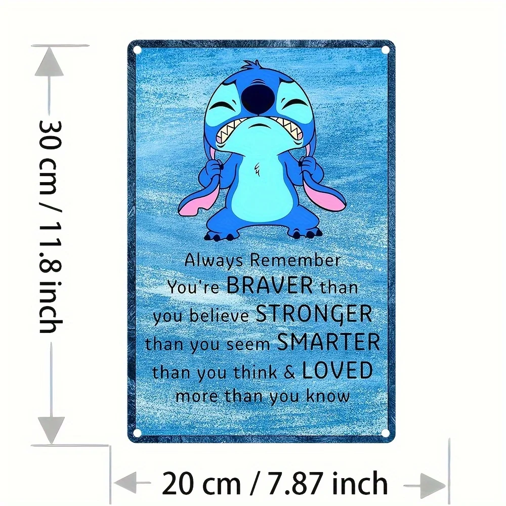 قطعة واحدة من لافتة الحائط المعدنية - "أنت أكثر شجاعة من صدق" ديكور معدني عتيق، 20.32 سم × 30.48 سم، هدية مثالية للغرز F