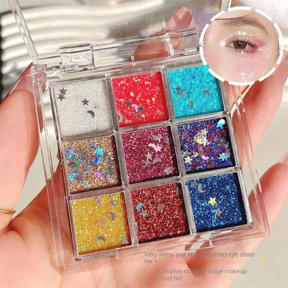 9color Eyeshadow Palette Fashion Matte Glitter Eye Makeup Cosmetic Tool Waterproof Pearlescent Eyeshadow Women Beauty