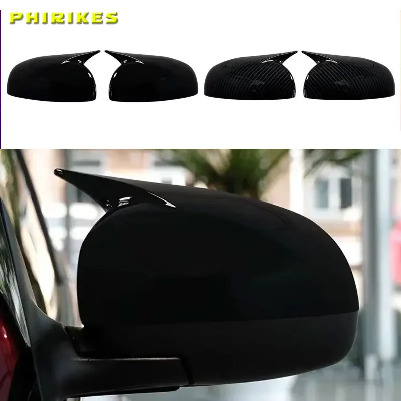 Horn Pair Rückspiegelabdeckung für Skoda Fabia 2008-2014, Seitenspiegelkappe, Rückspiegelverkleidung, Autozubehör