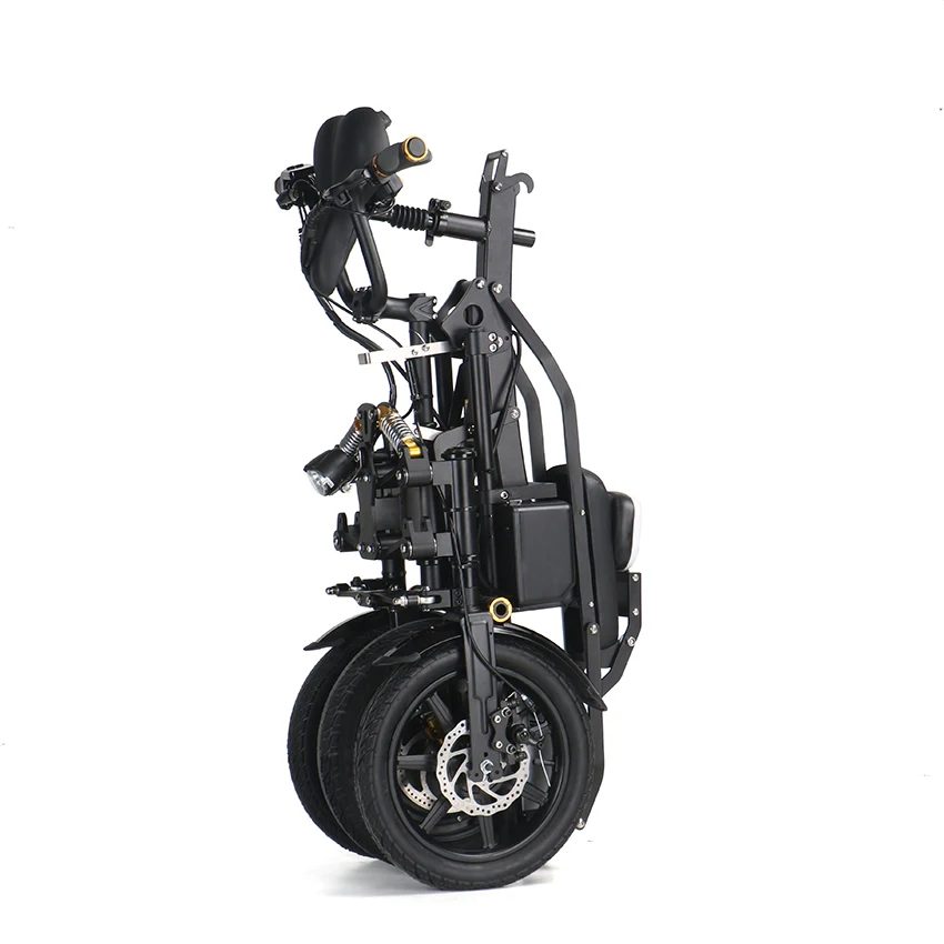 Airo Popular 500w 48v Dual Battery Adult E-trike  Folding Self-balancing Bicycle Electric Bike 3 Wheel E Scooter