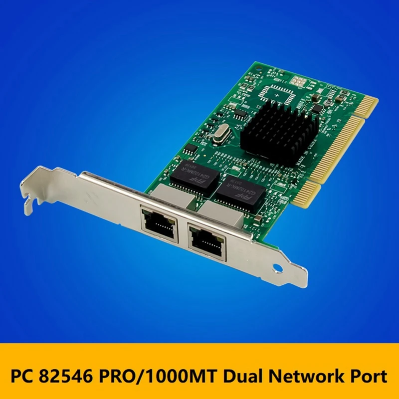 Tarjeta de red PCI NEW-ST7250 de doble puerto, tarjeta de red Gigabit, Chip I82546, servidor de escritorio, compatible con Wake Up LAN