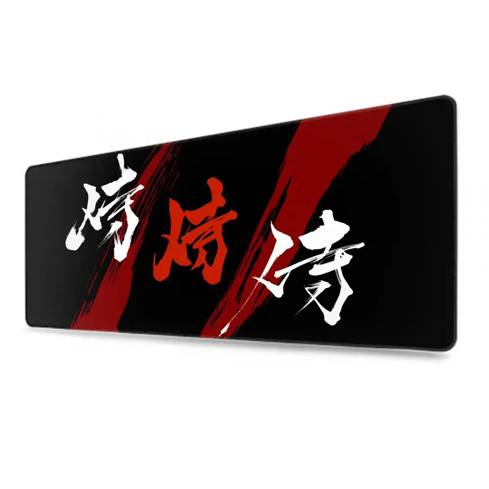 Tappetino per mouse in stile giapponese XL Accessori da gioco Tastiera per giocatori da ufficio Samurai diavolo Tappetino per scrivania Tappetino per mouse anime grande per laptop antiscivolo