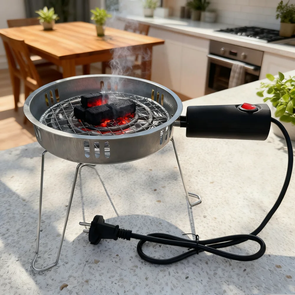 220 فولت 1000 واط الفحم كاتب سهل وسريع إشعال ل الشيشة الشيشة الفحم شواء التخييم المدخن الموقد