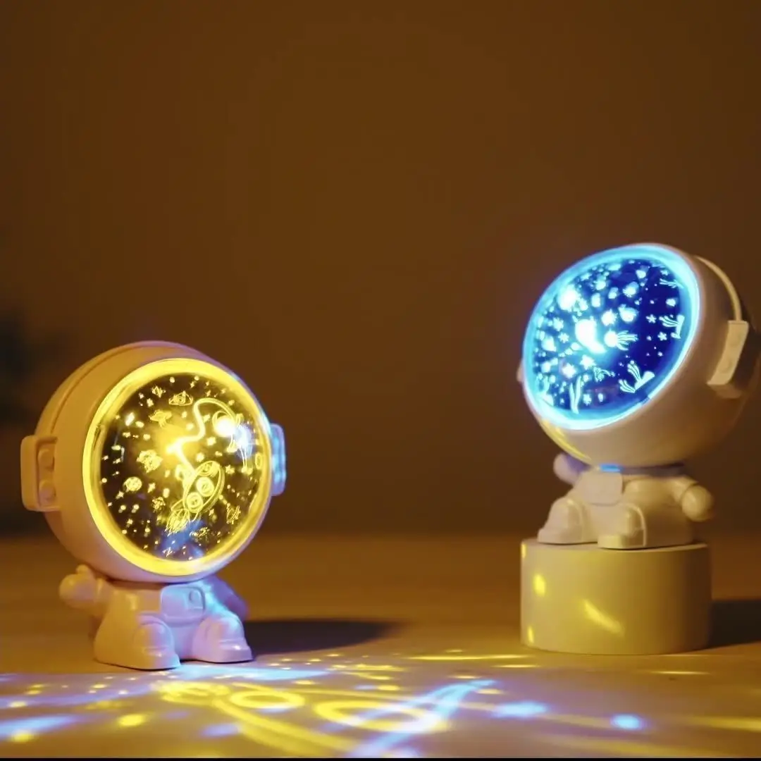 Astronaut Starry Sky Projection Light Astronaut Rotating Music Nightlight Children's Sleep Companion Star Light