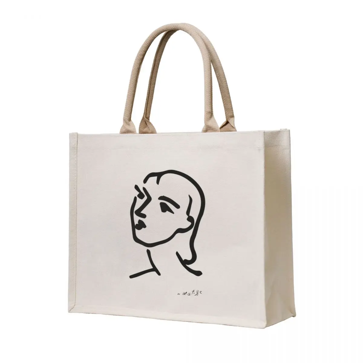 Henri Matisse - Nadia aux Cheveux lisses - Nadia with Smooth Hairs - Signature Tote Bag ручная сумка женская сумка на заказ Большая