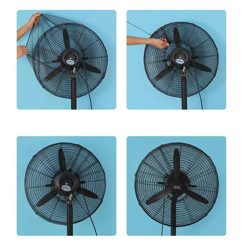 

Modern Style Mesh Round Electric Fan Covers Safety Anti-pinch Protector Household Universal All-inclusive Floor Dust-proof Cover