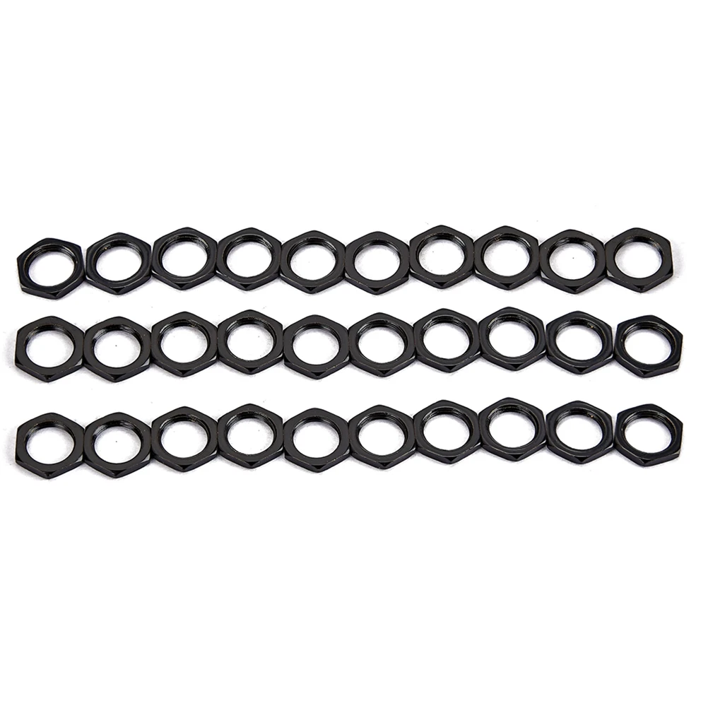 

50Pcs Guitar Jack Nuts Zinc Alloy Fine Thin Nut 8mm Replacement for Guitar Bass Socket Jack Fine Nut Zinc Nuts