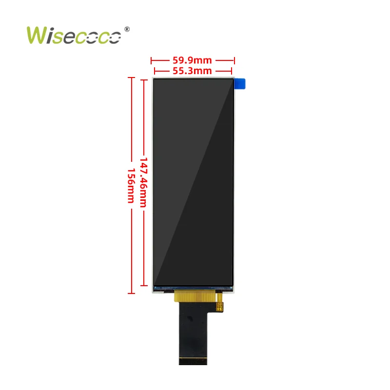 Factory Price 6.2 Inch Bar Type TFT LCD Module 360x960 RGB Interface Display 430cd/㎡ Brightness IPS LCD Screen - view 3