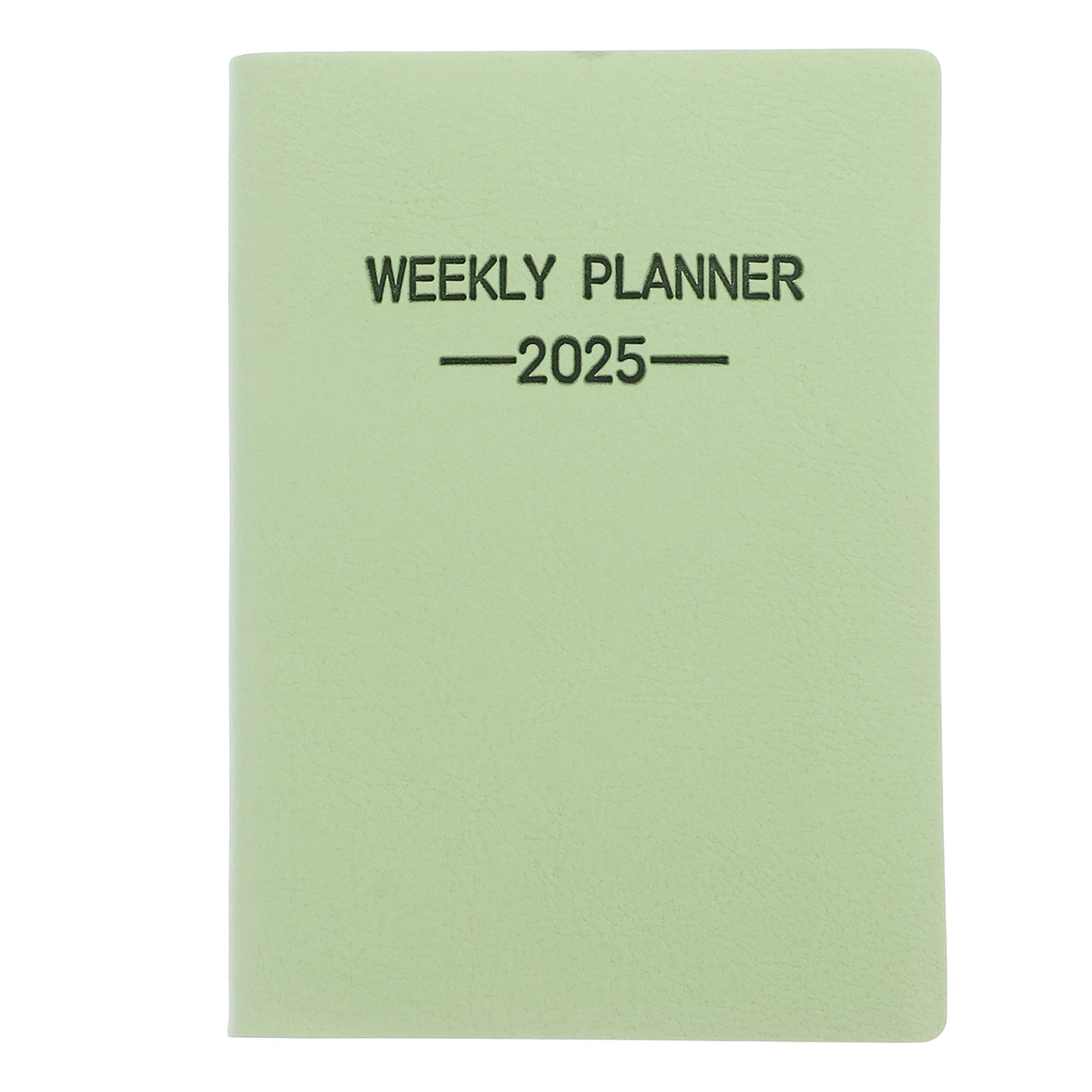 

2025 Mini Weekly Pocket Planner Home School Essentials Thin Section Daily and Monthly Light Green Pu Office