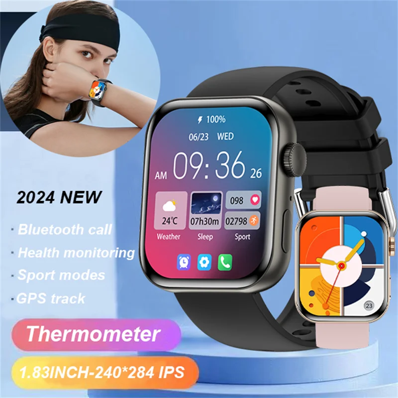 

2024 Watch F3 Smart Watch Men Body Temperature BT Call NFC Always on Display GPS Sport Watches Women Smartwatch For Android IOS.