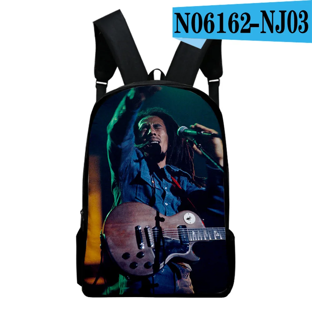 Classic Popular Funny Bob Marley Notebook Backpacks pupil School Bags 3D Print Oxford Waterproof Boys/Girls Laptop Backpacks