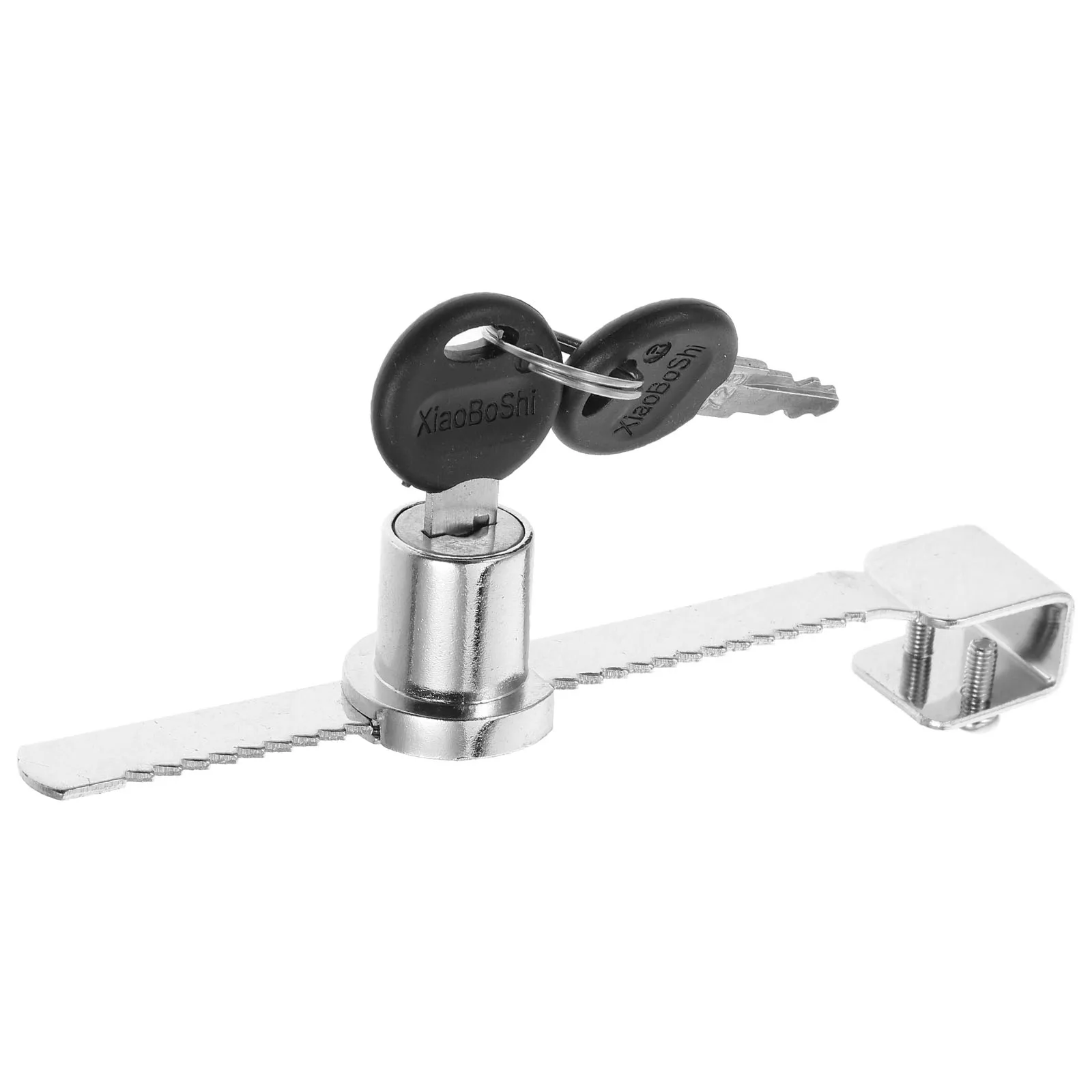 

1 Set Ice Cream Freezer Lock Sliding Glass Door Ratchet Lock For Refrigerator Display Case Drawer Cabinet With Key Security