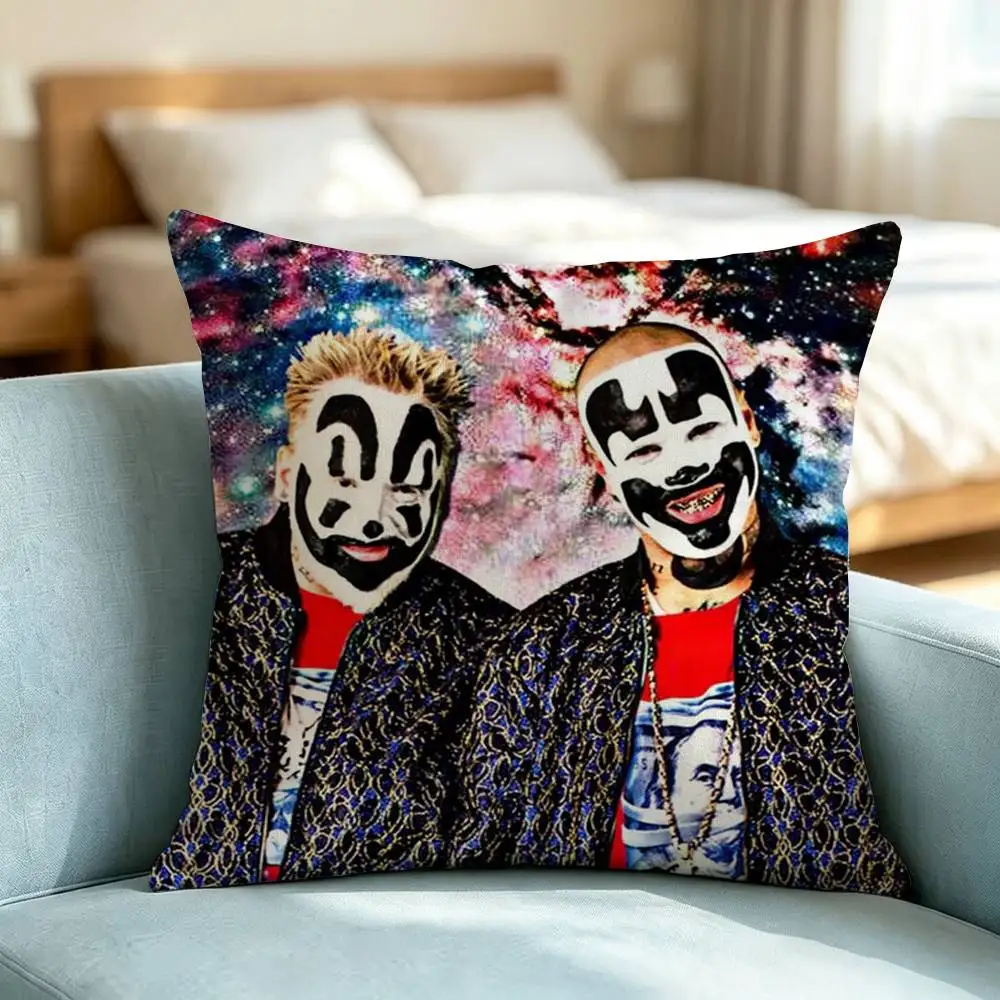 Insane Clown Posse ICP Hip Hop Square Double-Sided printed Pillow Case Bedroom Bedside Pillow Sofa Cushion Cover Gift 3