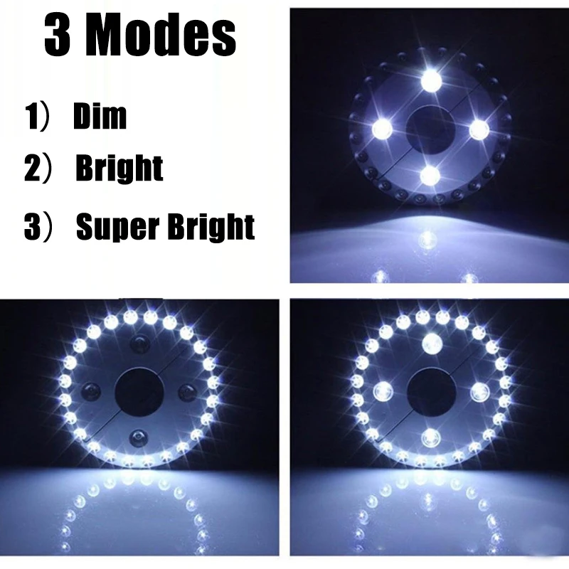 Patio Umbrella Lights 28 LED 3 Lighting Modes Detachable Umbrella Lights Outdoor Camping Lights Courtyard Garden Emergency Light