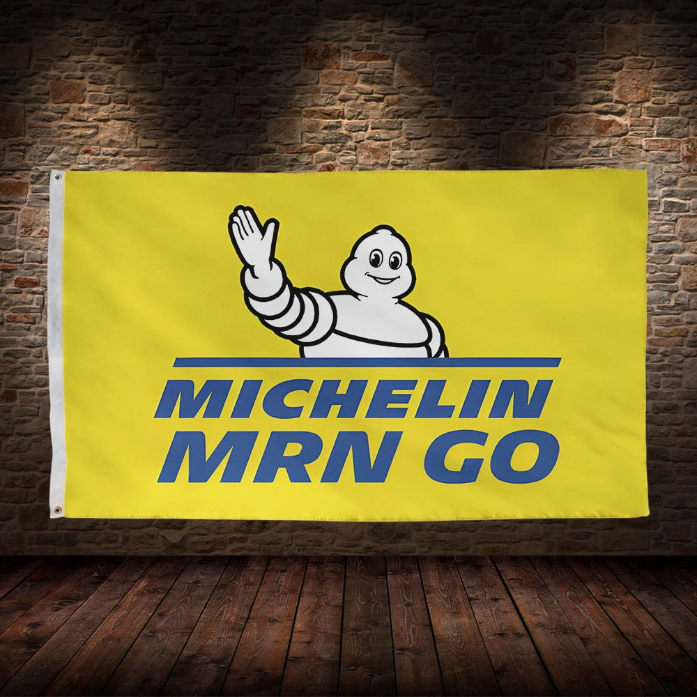 3x5 Ft M-Michelins  Racing  Flag Polyester Printed Cars Flags for Room Garage Decor