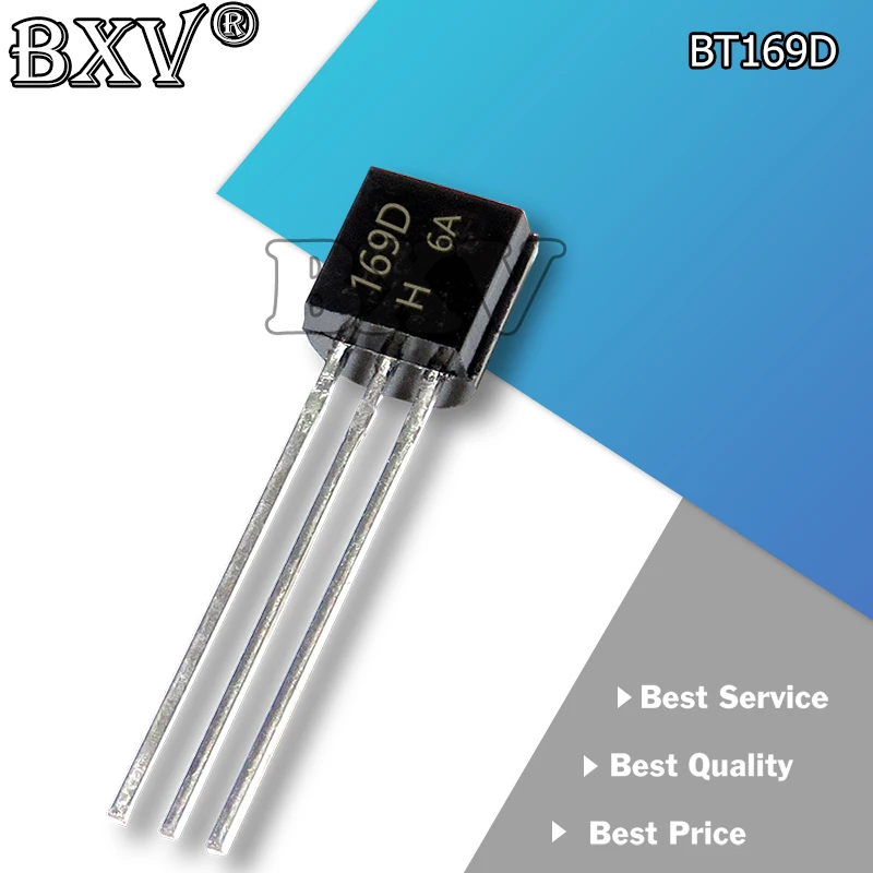 100PCS/LOT BT169D BT169 TO-92 Triacs Thyristor SCR 400V 9A 3-Pin SPT New And Original