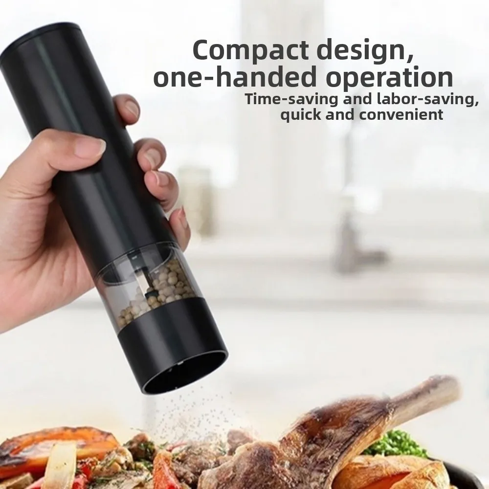 

Электрическая мельница для соли с регулируемой грубостью, керамический сердечник, автоматическая мельница для специй в один клик, герметичная работа одной рукой