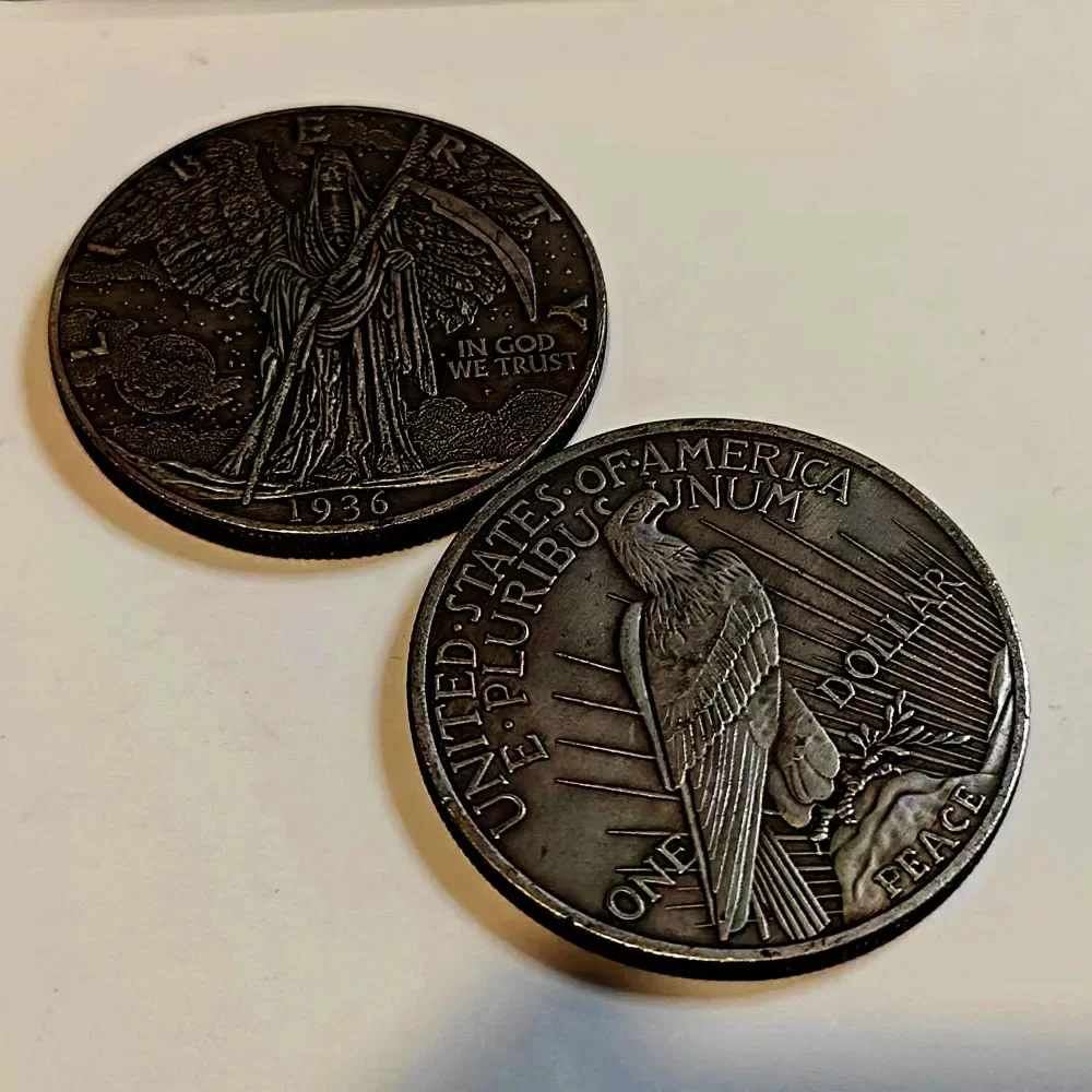 America Wanderer Coin Angel and Eagles Pattern Commemorative Coin Collection Crafts Souvenirs Ornament