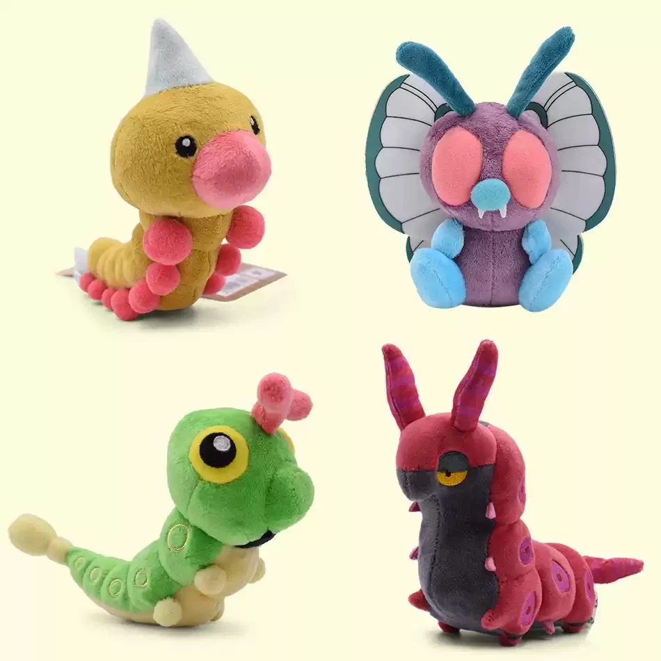 

Японская плюшевая игрушка Pokémon Fit Series - Зеленая гусеница, большая бабочка, единорог, жук - плюшевая кукла - детская игрушка - праздничный подарок