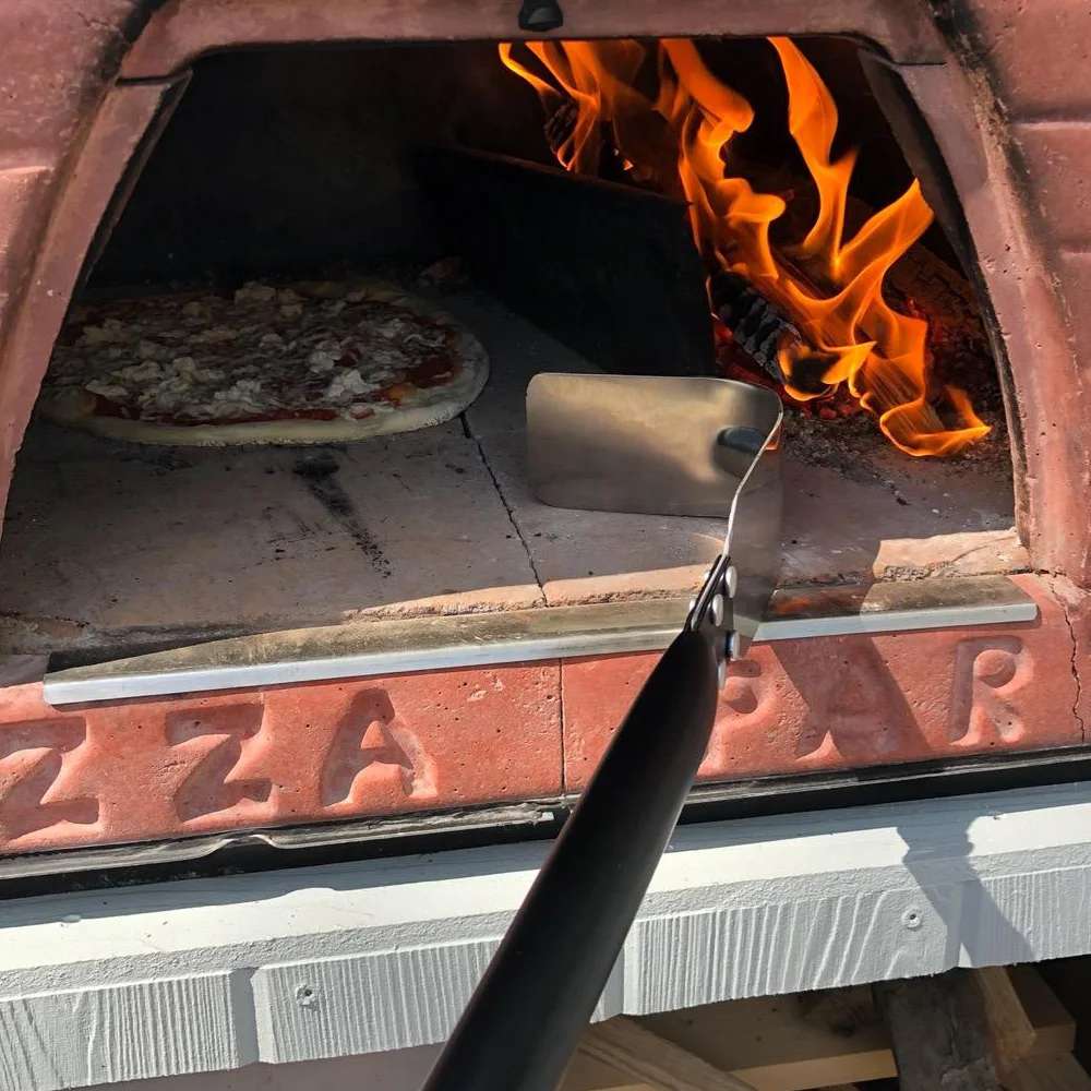 Onilini Brick Pizza Oven Ash Tool BBQ Accessories Ash Scraper 49 inch Stainless Steel Ash Rake for Smoker Grill Cleaner