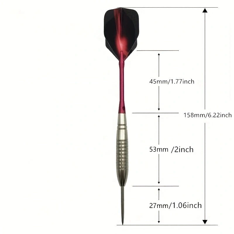3Pcs Steel Tip Darts New Professional Hard Darts Throwing Sports Games Steel Dart Barrel Shafts Flights
