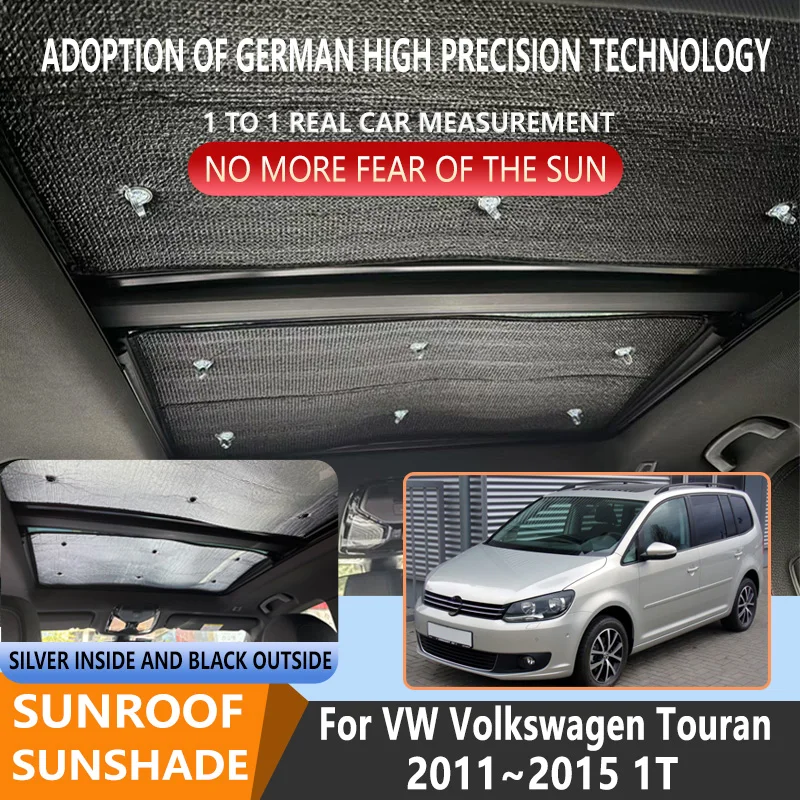 Sunroof Insulation Roof Visor For VW Volkswagen Touran 2014 2011~2015 1T Sunshade Anti-UV Car Panoramic Roof Heat Shield Window