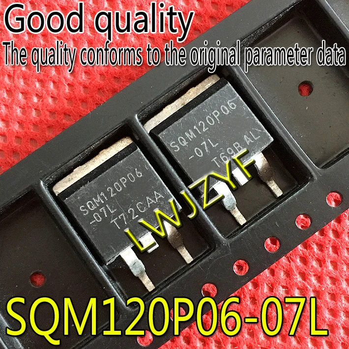 (5Pieces) New SQM120P06-07L SQM120P06 TO-263 P 60V120A MOSFET P-channel chip Fast shipping