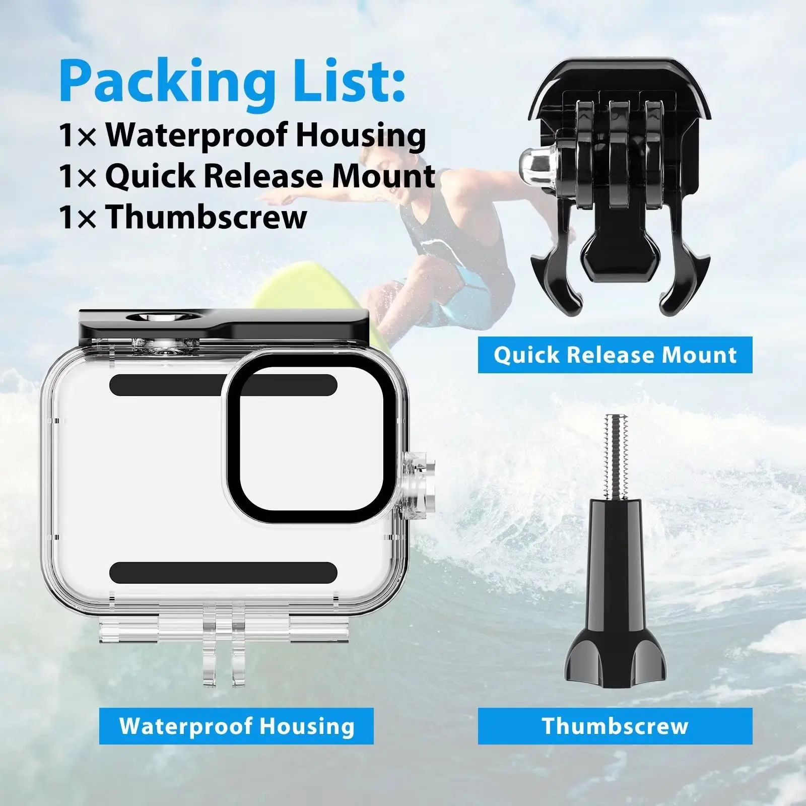 Housing Diving Protective for GoPro Hero 11 10 9 Black Case Waterproof For Go Pro 9 10 GoPro9 Underwater Cover Accessories