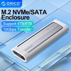ORICO M2 SSD Case M.2 NVMe SATA SSD Enclosure Adapter 10Gbps M.2 to USB Type C External Enclosure M.2 NVME Enclosure Disk Box