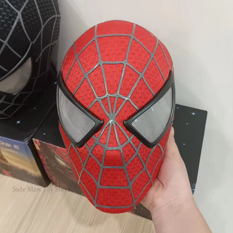 Marvel Tobey Spiderman Mask Faceshell Detachable Lenses 1:1 3d Spider-Man Mascara Cosplay Costume Superhero Collection Model