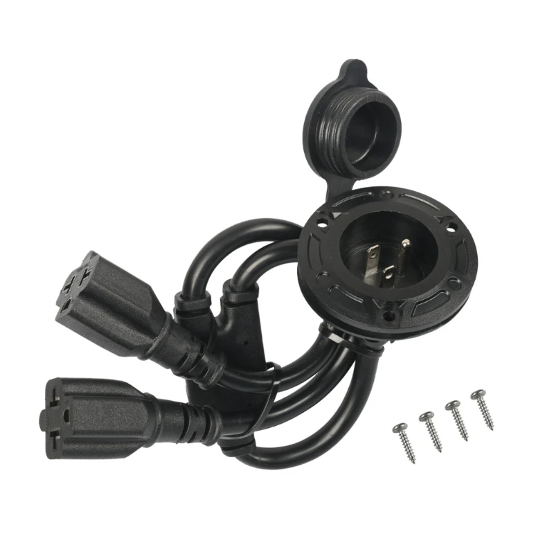 

NEMA6 Double Socket Power Socket with 20A 125V Rating and Wire for Professional RVs Electrical Systems