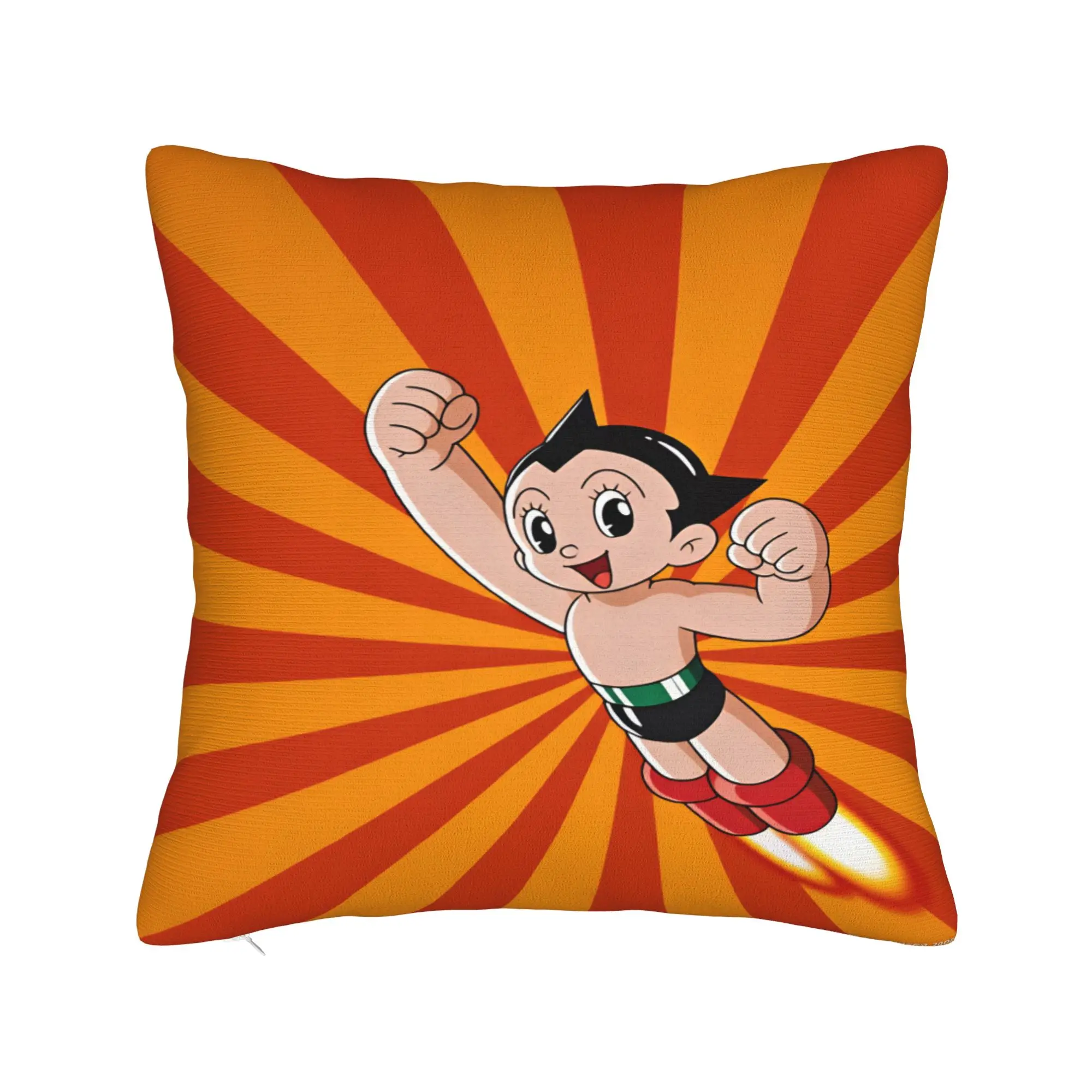 Astro Cartoon Boy Pillow Case  Comfy Pillow Cover For Sofa Home Decor Vintage Pillowcases