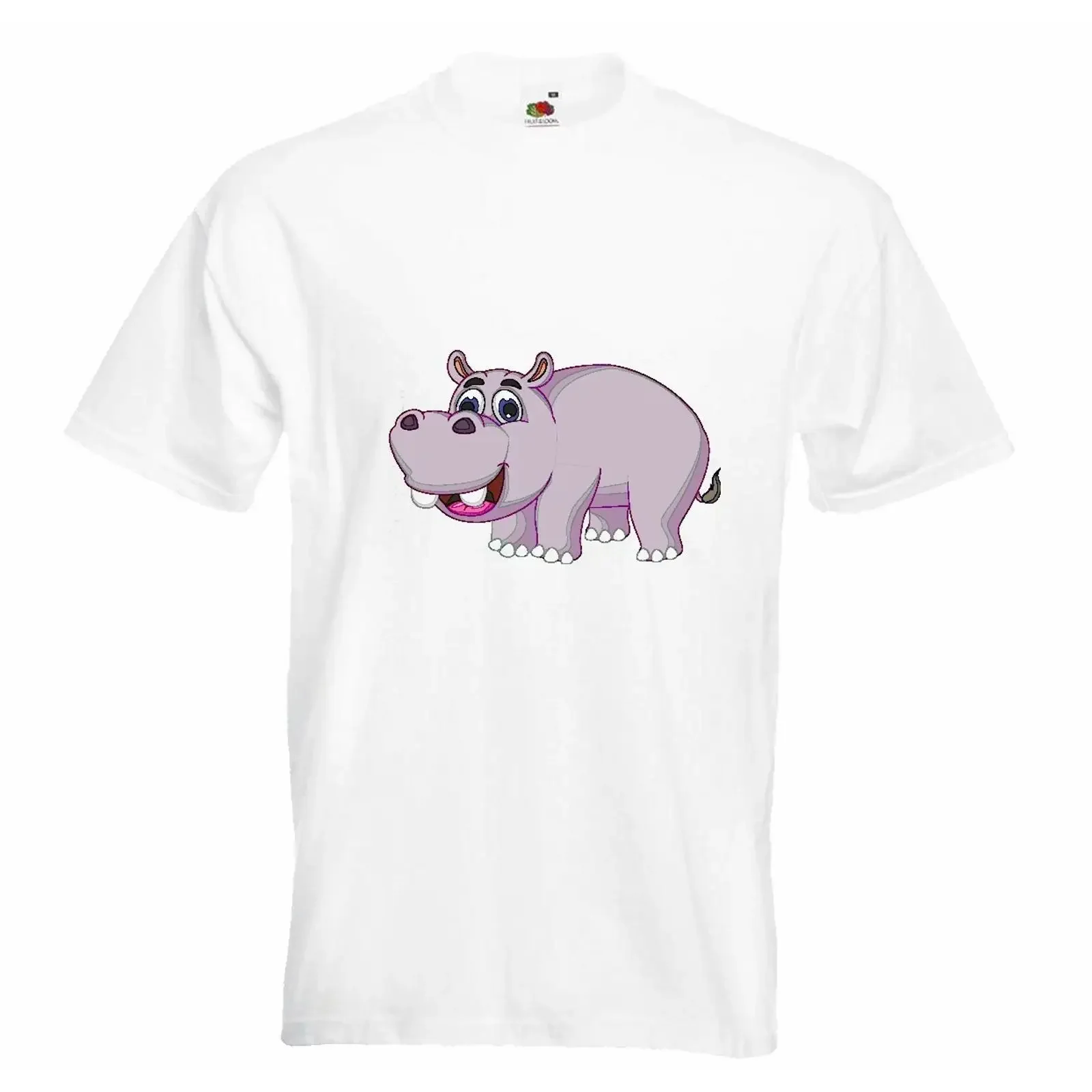 T Shirt LACHENDES FLUSSPFERD NILPFERD GROSS HIPPOPOTAMUS HIPPO vintage Washed Top For Everyday Wear Versatile fashion graphic