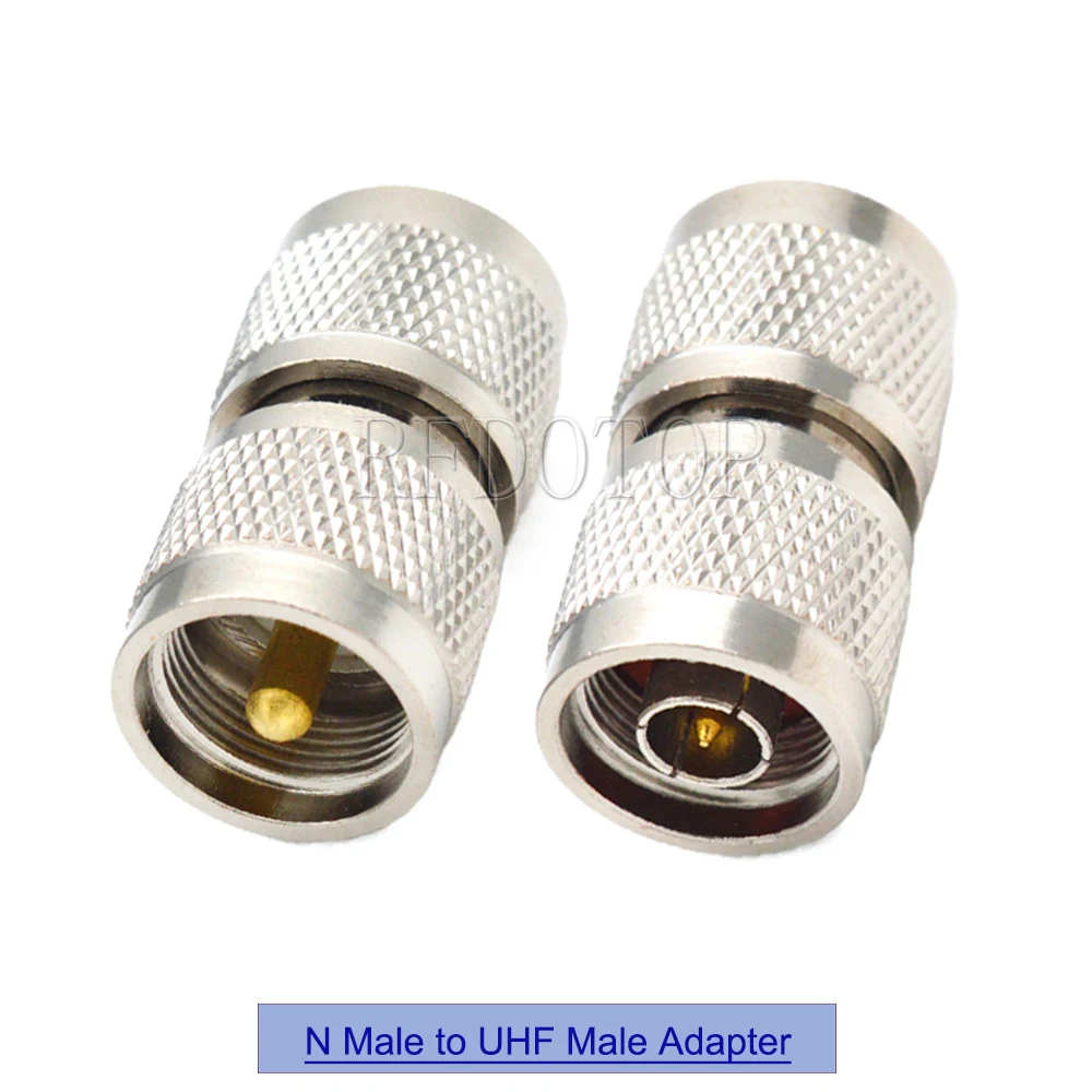 1Pcs L16 N Male to UHF PL-259 Male Plug Adapter N to UHF RF Coaxial Connector 50 Ohm Nickel/Gold Plated