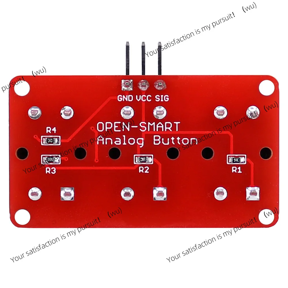 Open Smart 3-Channel Color Large Button Analog Button Sensor Module 3-CH Red Yellow Green Button for Arduino