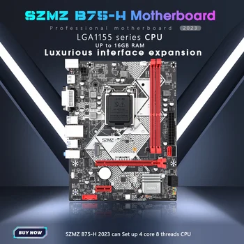 SZMZ B75H desktop motherboard lga 1155 with NVME M.2, USB3.0 and SATA3, B75 placa mae xeon combo support
