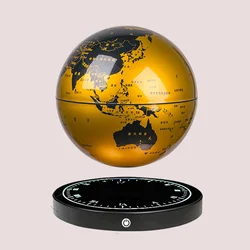 360°Rotate Globe Magnetic Levitation Gold Globe 3D Luminous Self Rotating Night LED Light Office Desktop Decoration Gift Toys