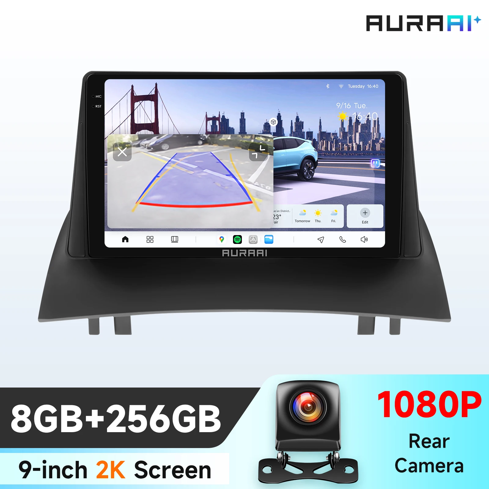 9 ''6115 Intelligent Scherm 2din Android Autoradio Multimedia Video Player voor Renault Megane 2 2002-2009 GPS Nav Carplay 4G RDS