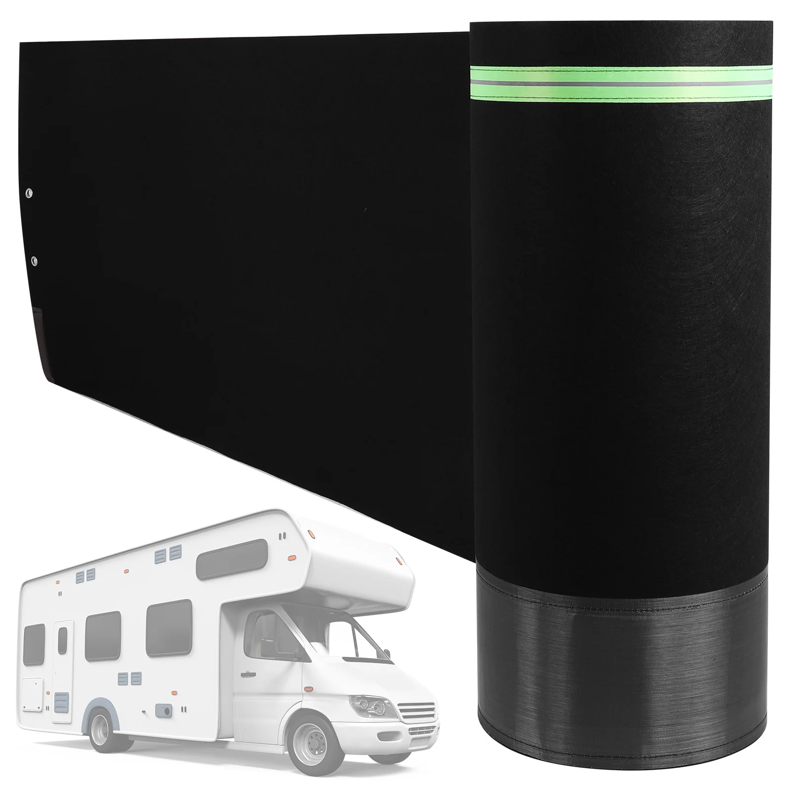 

Ветрозащитная нижняя крышка с плотно расположёнными металлическими пластинами, ветрозащитные юбки для прицепов, простая установка, водонепроницаемые, для экстерьера мобильного дома