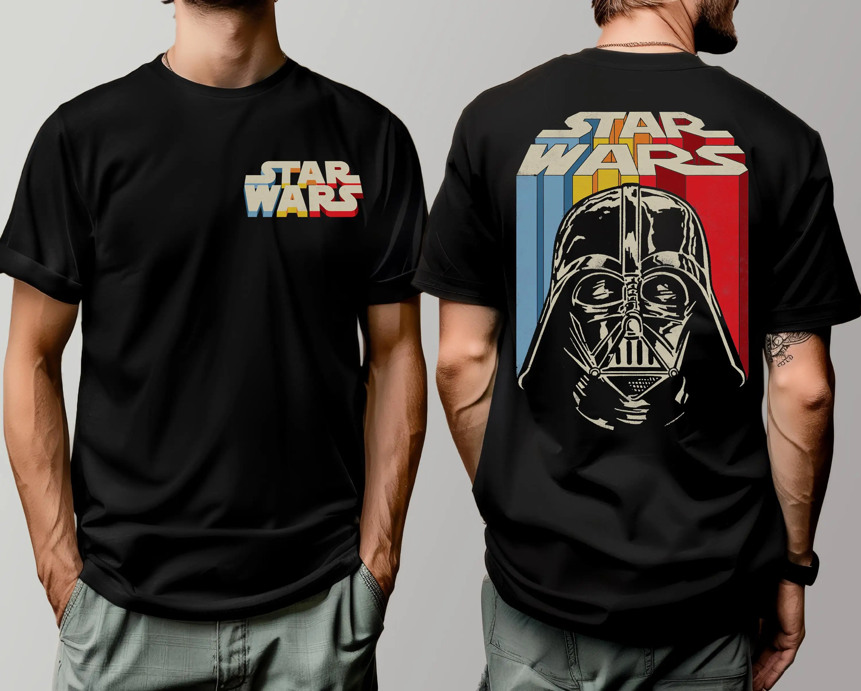 

Двусторонняя рубашка «Звездные войны» Дарт Вейдера Galaxy's Edge Рубашка «Дарт Вейдер» May The 4th Be With You Рубашка «Звездные войны» Футболка с фанатом