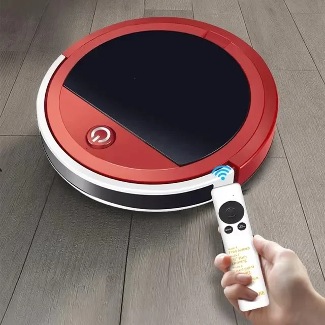 Low noise high suction smart sweeping robot vacuum cleaner with remote control automatic cleaning USB charging