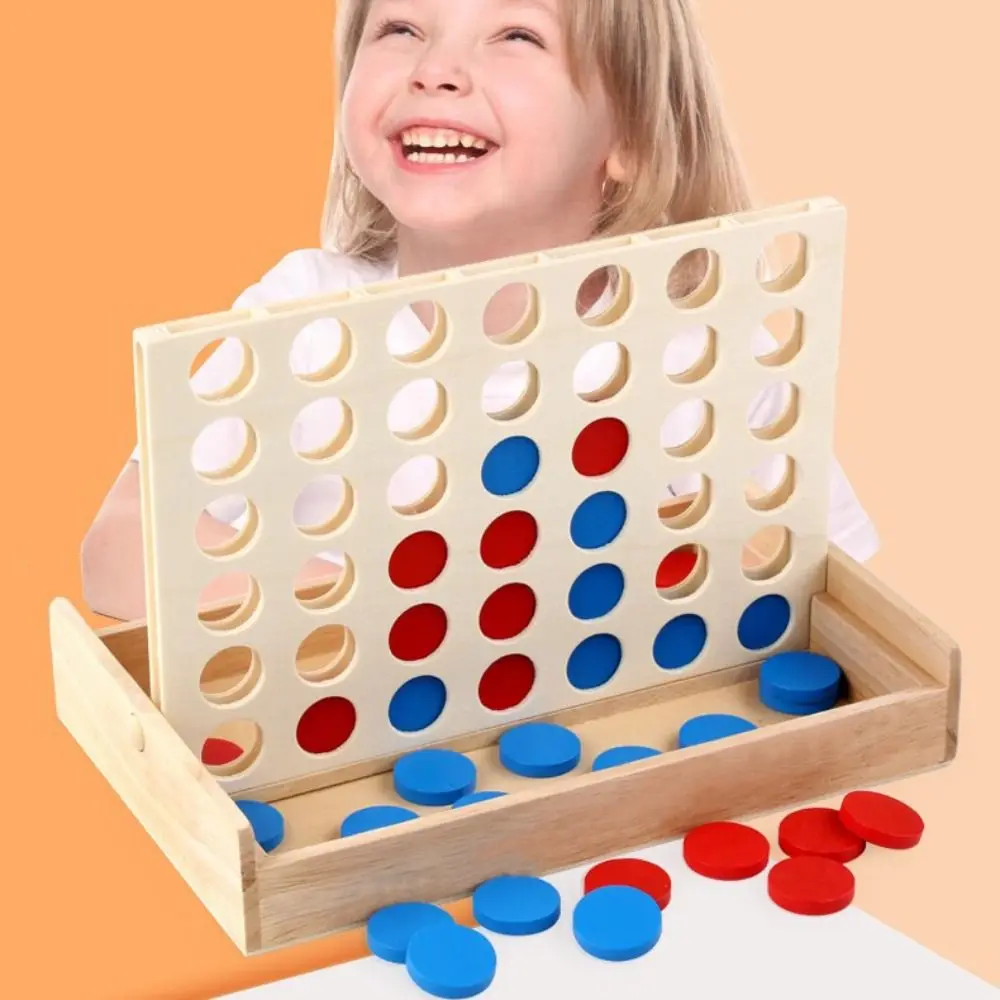 

Educational Four in A Row Bingo Chess Fun Puzzle Classic Family Board Game Strategy Safety Materials Chess Connect Game