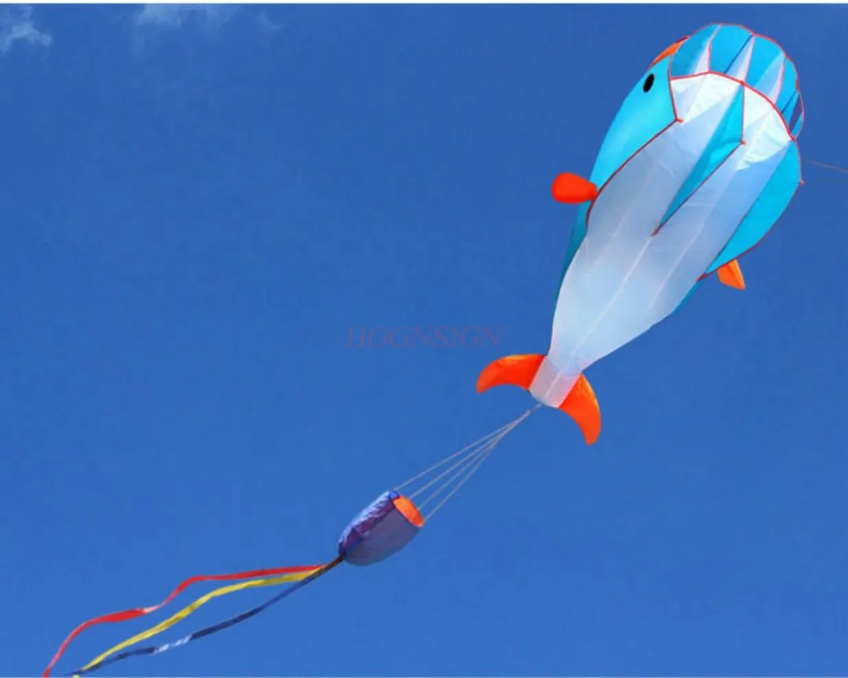 2023 Large Soft Kite Easy to Fly in the Breeze for Adults and Children 3D High Grade New Dolphin Soft Kite