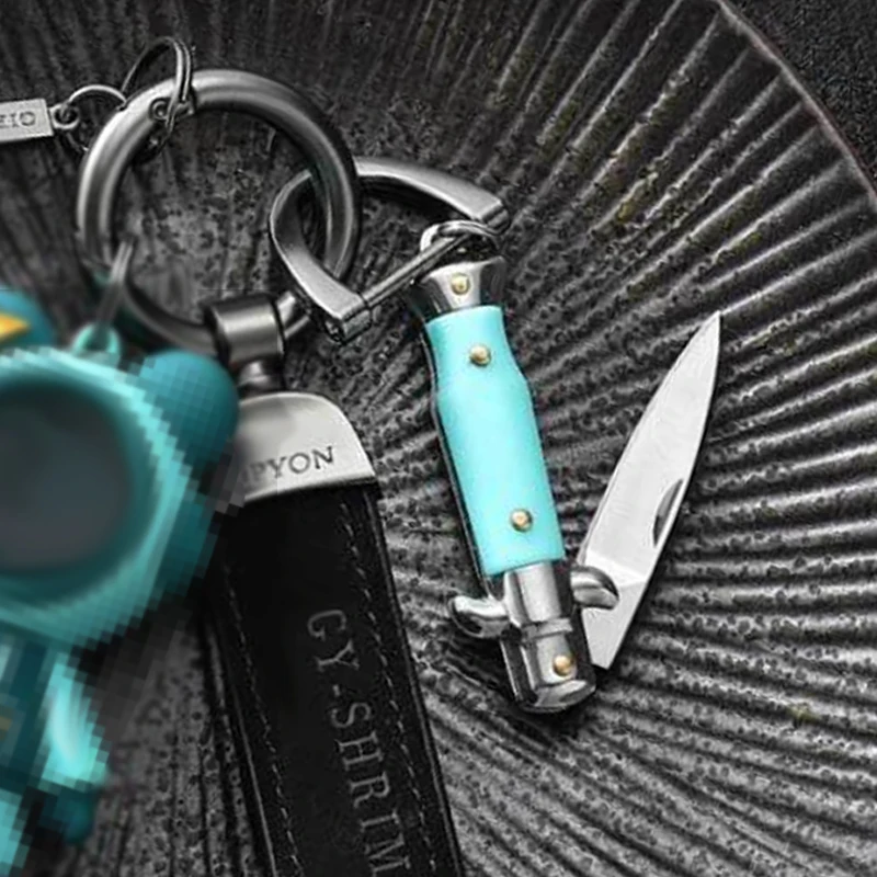 New Portable Folding Mini Pocket Knife Multifunction Keychain Pendant Camping Outdoor Survival Blade Cutter Opener Tool