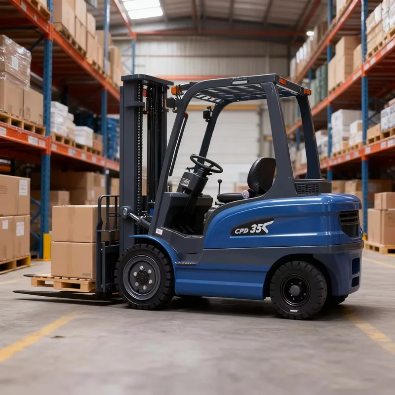 Side Shift Attachment 2 Ton Lead Acid Electric Forklift Warehouse Fast Convenient Quick Cargo Stacking Truck